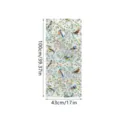 Decorative window film with colorful birds and leaves pattern, static privacy glass sticker. - XCBL019 / 43x100cm: Pearl Cotton Roll