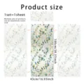 Detailed view showing dimensions 43x100cm of the colorful stained glass window film sticker. - XCBL026 / 43x100cm: Pearl Cotton Roll