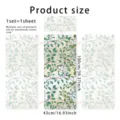 Decorative rainbow window film sun catcher size diagram showing 43x100cm leaf pattern design. - XCBL029 / 43x100cm: Pearl Cotton Roll