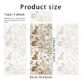 Details of the colorful suncatcher window film featuring cute deer and floral pattern 43x100cm - XCBL028 / 43x100cm: Pearl Cotton Roll