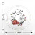 Autokollito parathyrou me fantasma Halloween, stroggyli holografiki gialini tainia. - Στυλ Φάντασμα με Κολοκύθα / 1 Τεμάχιο/Συσκευασία