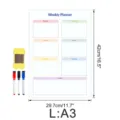 Magnetischer Wochenplaner Whiteboard für Kühlschrank, A3 Größe mit 3 Markern und Radierer. - OPP-Beutel / CT912: Größe L