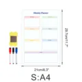 Magnetischer Wochenplaner Whiteboard mit Stiften und Radiergummi für den Kühlschrank. - OPP-Beutel / CT912: Größe S