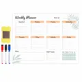 Magnetischer Wochenplaner mit Stiften, A3 Whiteboard Kalender fuer Kuehlschrank und Bueroorganisation. - OPP-Beutel / CT914: Größe L