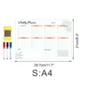 Magnetischer Wochenplaner Whiteboard Set mit 3 Stiften für Kühlschrank und Notizen. - OPP-Beutel / CT914: Größe S