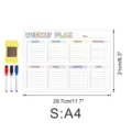 Magnetischer Wochenplaner Whiteboard mit Stiften für Kühlschrank, Notiztafel A4 Größe. - CT917: Größe S / OPP-Beutel