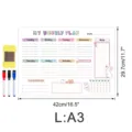 Magnetischer Wochenplaner A3 Kühlschrank Kalender Tafel mit Stiften und Radiergummi - CT919: Größe L / OPP-Beutel