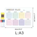 Magnetischer Wochenplaner Whiteboard für Kühlschrank, A3 Größe mit 3 Stiften und Wischer. - CT920: Größe L / OPP-Beutel