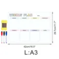 Magnetischer Wochenplaner Whiteboard A3 Kühlschrank Kalender Notiztafel mit Stiften - CT922: Größe L / OPP-Beutel