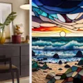 Glasfolie Fensterfolie Ozean Sonnenuntergang Motiv statisch haftend Sichtschutz Deko - BL129 / 45*100cm Rein Mattiert