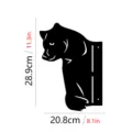 Metal black panther garden stake silhouette outdoor yard art decor 28.9x20.8cm size. - JSTY040- (With 2 Screws + Expansion Tubes)