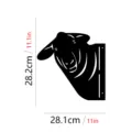 Metal sheep head garden stake black silhouette outdoor yard art decoration size 28x28cm - JSTY041- (With 2 Screws + Expansion Tubes)