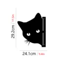 Black metal cat garden decor silhouette, outdoor fence tree insert, size 29.2x24.1cm. - JSTY042- (With 2 Screws + Expansion Tubes)