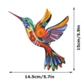 Metal hummingbird wall art hanging decor for outdoor garden fence and home decoration. - With Screws & Wall Plugs / JSTY400-Style D (Cardboard Packaging)