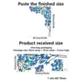 Buntglas blaue Blumen Fensterfolie statisch dekorativ Sichtschutz Glassticker Größe - CBCJD322 (Rechte Seite)