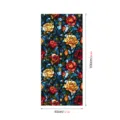 Película para ventana de vidriera con rosas de colores, 100x45cm película decorativa de privacidad. - SMBL350 / 45x100cm
