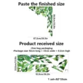 Detailed size diagram showing finished and received dimensions for green plant window film. - CBCJD324 (Right Side)