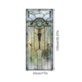 Stained glass window film static cling decorative frosted privacy film 43x100cm for home decor - SWBL106: Frosted Glass Texture / 43x100cm