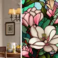 Stained glass window film static cling decorative floral privacy glass sticker for home office - BL112 / 45*100cm Pure Frosted