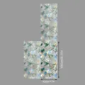 Película estática para ventana con patrón floral, pegatina de vidrio decorativa para hogar. - SWBL001: Vinilo para cristal de doble cara con patrón de piedra de colores / 43x100cm