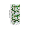Stained glass window film with magnolia flower pattern, static cling privacy PVC sticker. - XCBL031 / 43x100cm