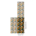 Detail van raamfolie met vintage ruitpatroon in glas-in-loodstijl en exacte afmetingen. - SWBL047 / 43x100cm