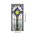 Stained glass window film frosted glass static decorative sticker for home decor 100x43cm - SWBL108: Frosted Glass Texture / 43x100cm