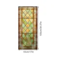 Pelicula para ventana decorativa estatica vitral diseno 100x43cm adhesivo privacidad hogar - SWBL091 Estilo Retro / 43x100cm