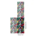 Tiffany Stil Buntglas Fensterfolie, farbiges Blumen Glasaufkleber für Dekoration 100x43cm. - Doppelseitige Farbstein Fensterfolie(SWBL063) / 43x100cm