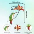 Metal iron double-sided hummingbird wall hanging decor window craft ornament items - JSTY370