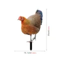 Metal chicken garden stake outdoor yard art hen lawn decorative ornament 25x15.1cm - Style B
