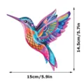 Colorful metal hummingbird wall art hanging decor for outdoor garden fence home decor - With Screws & Wall Plugs / JSTY401 - Style C (Cardboard Packaging)