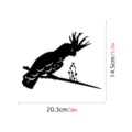Metal Cockatoo Garden Stake Black Bird Yard Art Outdoor Lawn Decor 20.3x14.5cm - JSTY021