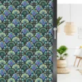 Gedetailleerd overzicht van kleurrijke retro mandala statische raamfolie voor glazen deuren. - BL091 / 45*200cm Puur mat