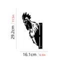 Metal rooster garden stake silhouette outdoor decorative yard art sign with 29.2cm height. - JSTY048- (With 2 Screws + Expansion Tubes)