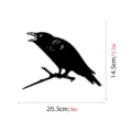 Metal crow garden stake silhouette branch art outdoor decor 20.3x14.5cm iron yard ornament - JSTY027