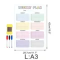 Magnetischer Wochenplaner Whiteboard Set mit Stiften und Schwamm für Kühlschrank Büro - CT925: Größe L / OPP-Beutel