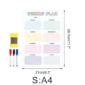 Magnetischer Wochenplaner Whiteboard mit Stiften und Radiergummi für Kühlschrank Büro - CT928: Größe S / OPP-Beutel