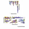 Wisteria stained glass window film static decorative privacy sticker for home showcase. - CBCJD327 (Right Side)