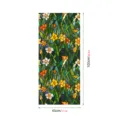 Stained glass window film with vibrant floral pattern, static cling design, 45x100cm. - SMBL355