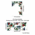 Stained glass window film floral rose decorative sticker static cling size guide chart - CBCJD329 (Right Side)