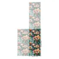 Stained glass window film with colorful floral pattern, privacy anti-UV static cling sticker. - BL187