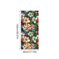 Stained glass window film with colorful floral pattern, static cling privacy sticker for home decor. - BL188