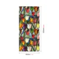 Stained glass window film with colorful tulip floral pattern, static cling privacy sticker. - SMBL360