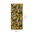 Stained glass window film with vibrant floral pattern, static cling privacy sticker for home decor. - SMBL363