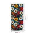 Stained glass window film with colorful daisy flowers, static cling decorative glass sticker. - SMBL365