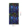 Detailed view of stained glass window film showcasing a vibrant floral pattern with exact size. - SMBL366
