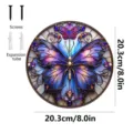 Decoración de pared de mariposa de vidrio tintado de metal con tornillos para hogar - Mariposa (JSTY117)