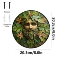 Placa de pared de follaje Green Man decoración colgante escultura de jardín exterior tornillos 20cm - Hombre Verde (JSTY129)