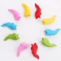 Colorful silicone fish pen grips, cute writing posture correction tools for students. - Small Fish / Multicolor